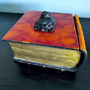 Cold cast resin jewelry box Yorkshire terrier Yorkie